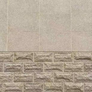 合肥 黄金麻自然面蘑菇石配荔枝面干挂