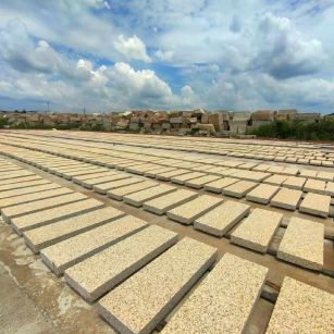 合肥 黄金麻荔枝面花岗岩石材地铺石防护中