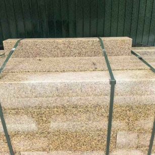 合肥 黄金麻花岗岩石材机切面栏杆料半成品