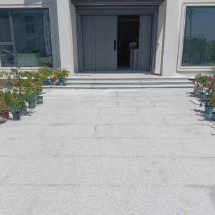 合肥 芝麻白花岗岩地铺石地面铺装