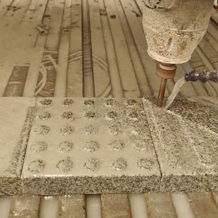 合肥 芝麻白花岗岩石材盲人石、盲道石、盲点石