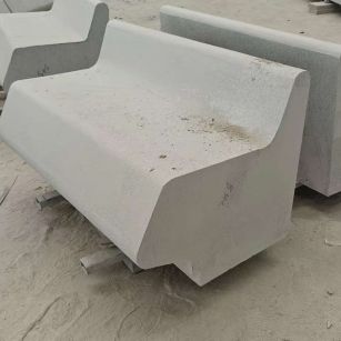 合肥 芝麻白花岗岩异形坐凳，石凳