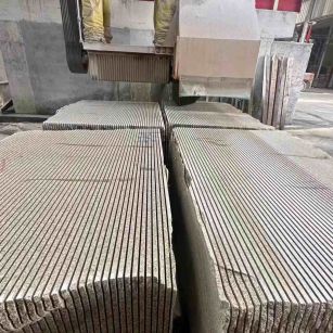 合肥 车间生产日常，黄金麻白麻花岗岩