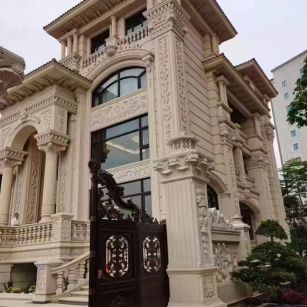 合肥 黄金麻花岗岩别墅外墙干挂效果展示