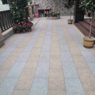 合肥 黄金麻白麻荔枝面庭院铺装展示