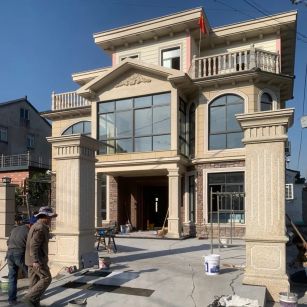 合肥 黄金麻花岗岩荔枝面别墅外墙干挂私家专属