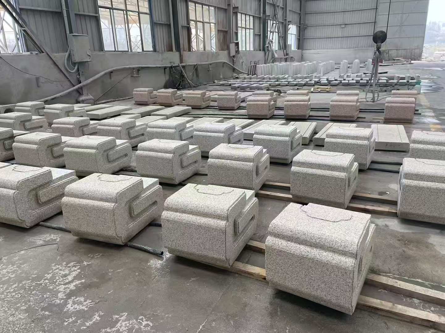 合肥 白麻花岗岩异形加工-石凳，坐凳