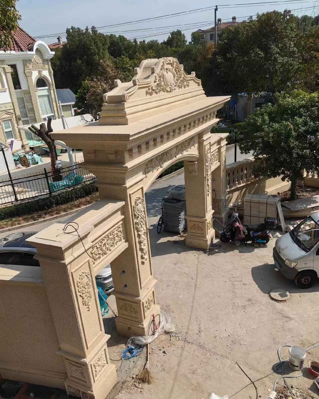 合肥 黄金麻荔枝面花岗岩别墅门楼