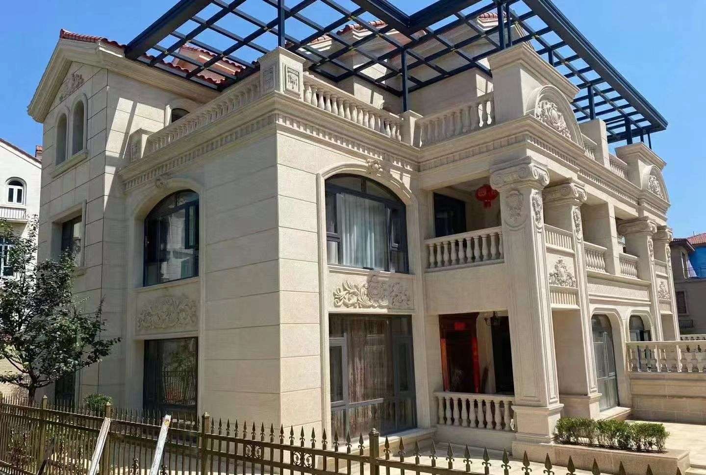 合肥 黄金麻花岗岩荔枝面别墅外墙干挂