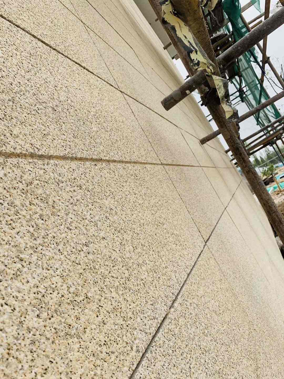 合肥 黄金麻花岗岩荔枝面外墙干挂石材效果示例