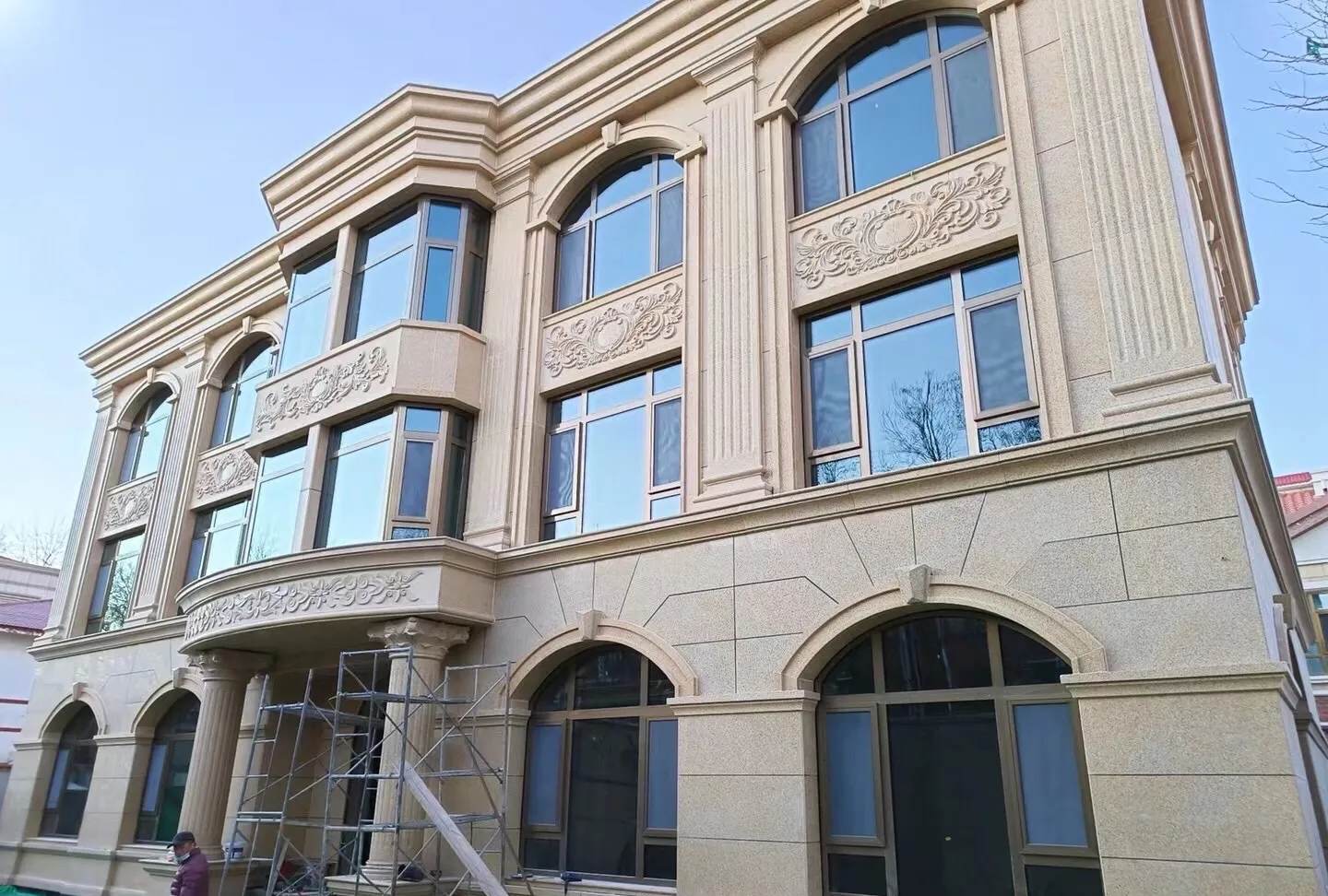 合肥 黄金麻花岗岩别墅外墙干挂